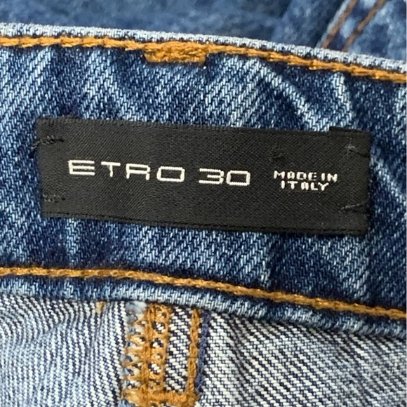 Amazing Vintage Etro Embroidered Boho Paisley Bootcut Flare Jeans - Picture 10 of 14